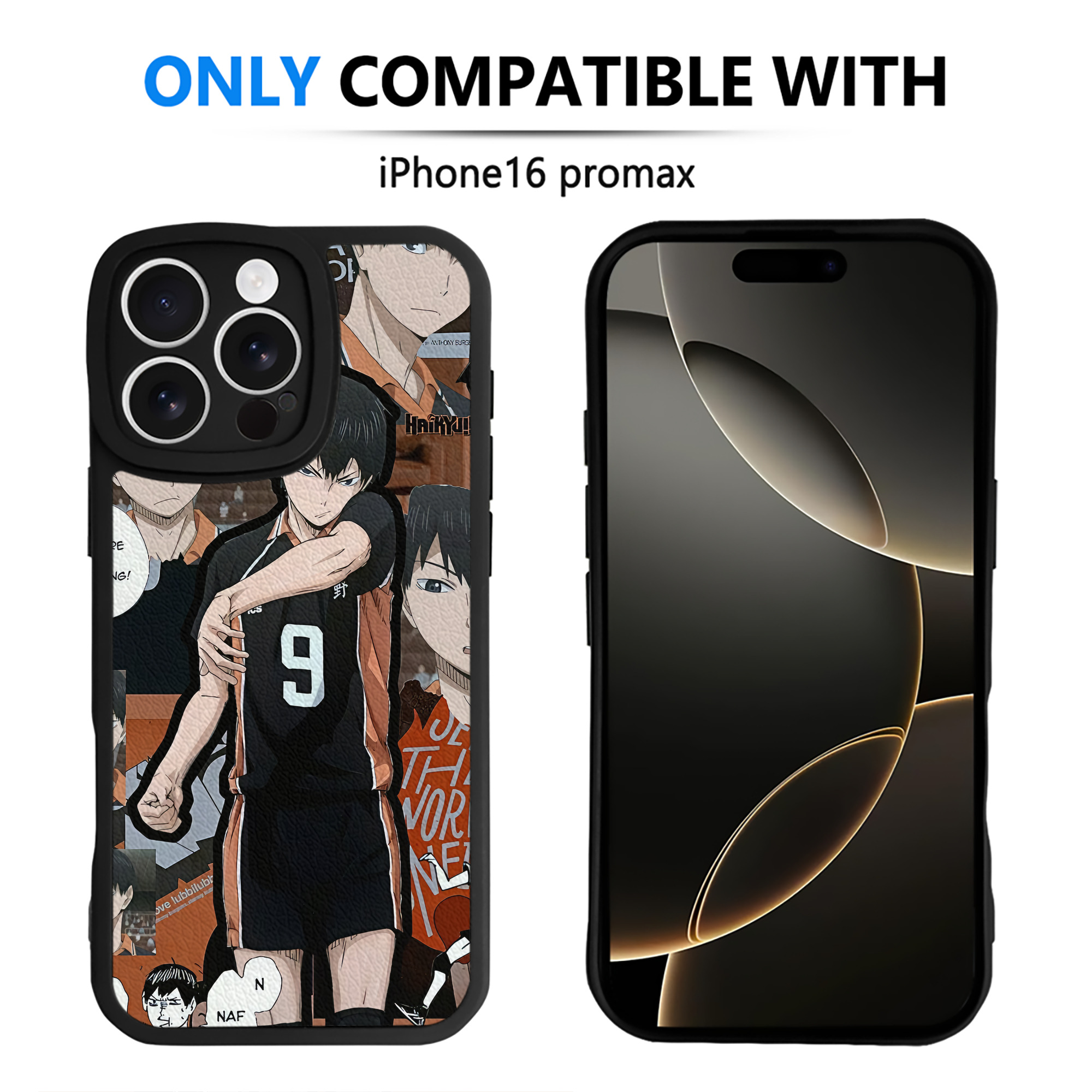 （画像用） ハイキュー!! Haikyu!! 【iPhone 16シリーズ対応】シリコンスマホケース（レザー調） 材質：シリコン